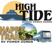 Logos for High Tide Marine Cords and Happy Trails RV Cords Logos for High Tide Marine Cords and Happy Trails RV Cords